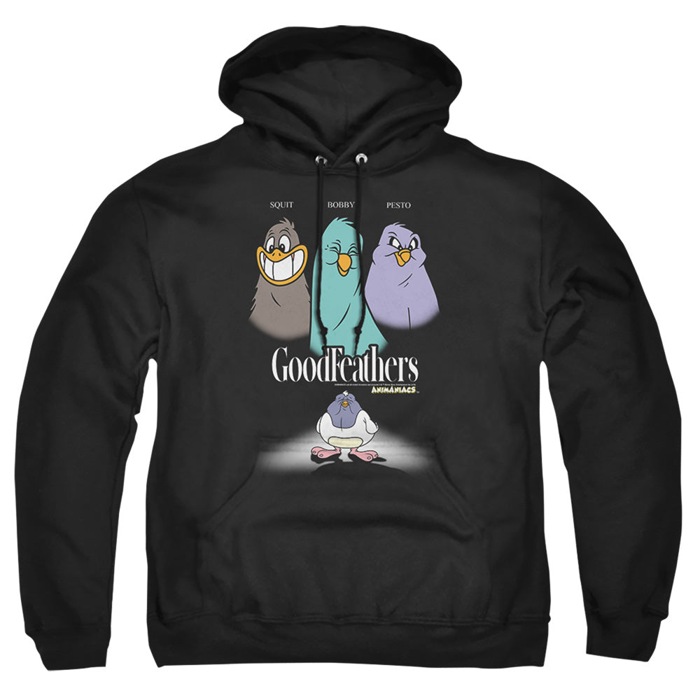 Animaniacs Goodfeathers Mens Hoodie Black - clothing by TeeHivey.com (Image 2)