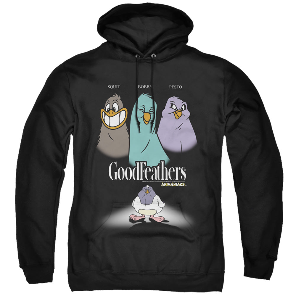 Animaniacs Goodfeathers Mens Hoodie Black - clothing by TeeHivey.com (Image 1)
