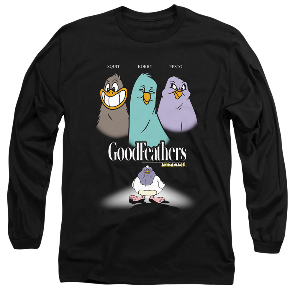 Animaniacs Goodfeathers Mens Long Sleeve Shirt Black - clothing by TeeHivey.com (Image 1)