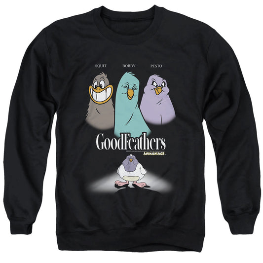 Animaniacs Goodfeathers Mens Crewneck Sweatshirt Black - clothing by TeeHivey.com (Image 1)