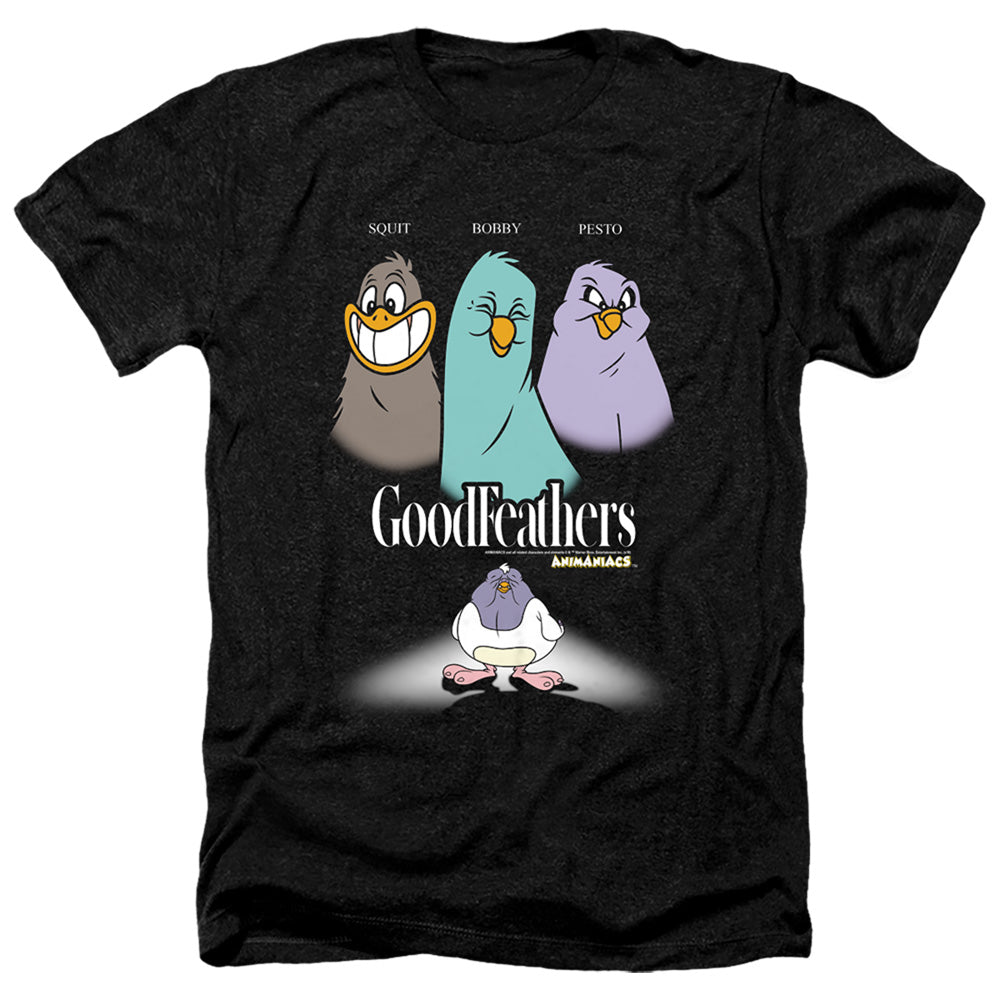 Animaniacs Goodfeathers Heather Mens T Shirt Black - clothing by TeeHivey.com