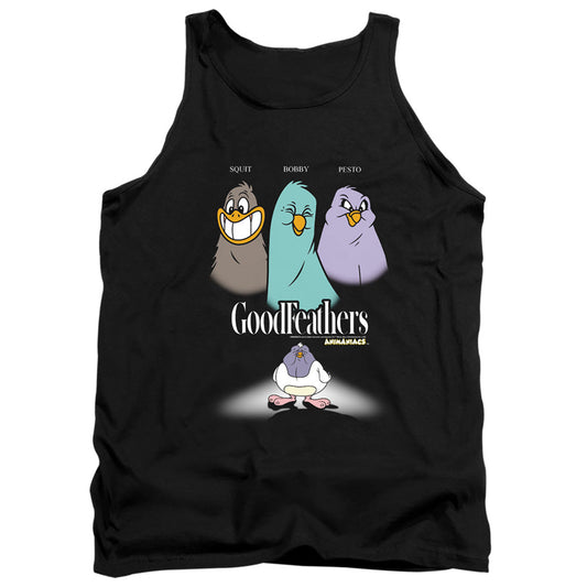 Animaniacs Goodfeathers Mens Tank Top Shirt Black - clothing by TeeHivey.com (Image 1)
