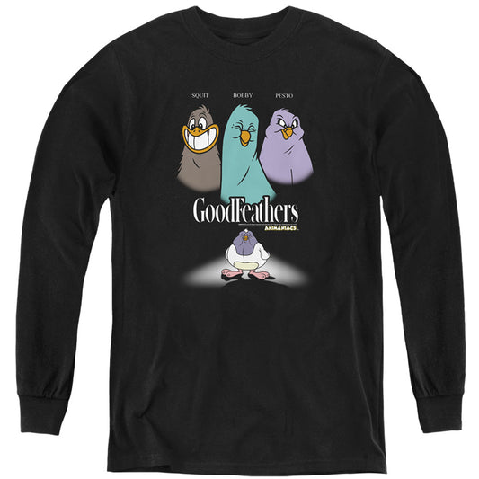 Animaniacs Goodfeathers Long Sleeve Kids Youth T Shirt Black - clothing by TeeHivey.com