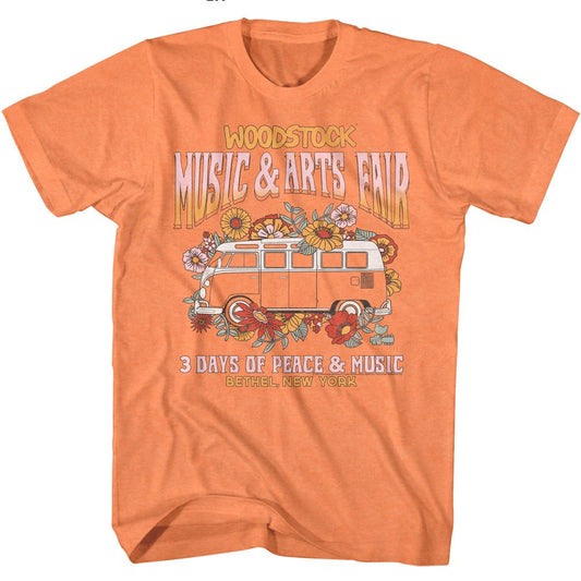 Woodstock - Floral Van - Short Sleeve - Adult - T-Shirt - clothing by TeeHivey.com
