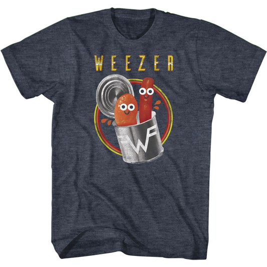 Weezer - Pork & Beans - Short Sleeve - Heather - Adult - T-Shirt - clothing by TeeHivey.com