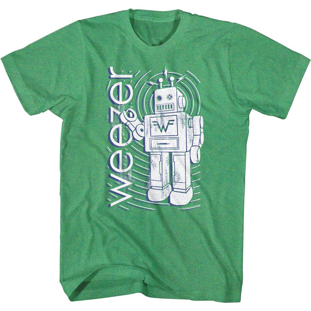 Weezer - Robot - Short Sleeve - Heather - Adult - T-Shirt - clothing by TeeHivey.com