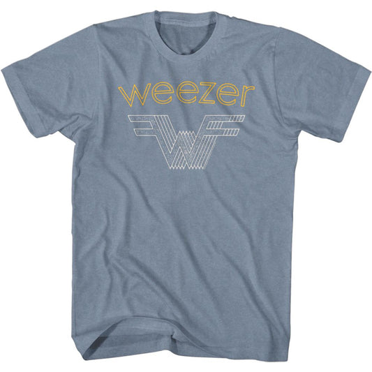 Weezer - Stacked Weezer - Short Sleeve - Heather - Adult - T-Shirt - clothing by TeeHivey.com