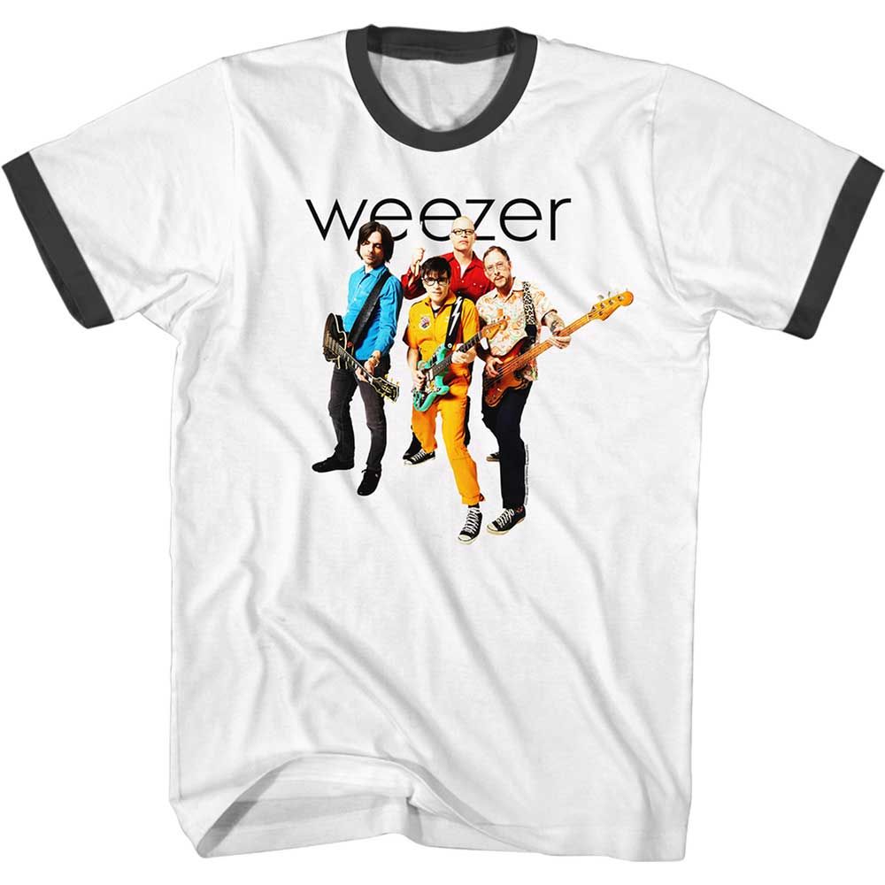 Weezer - The Band - Short Sleeve - Adult - Ringer T-Shirt - clothing by TeeHivey.com