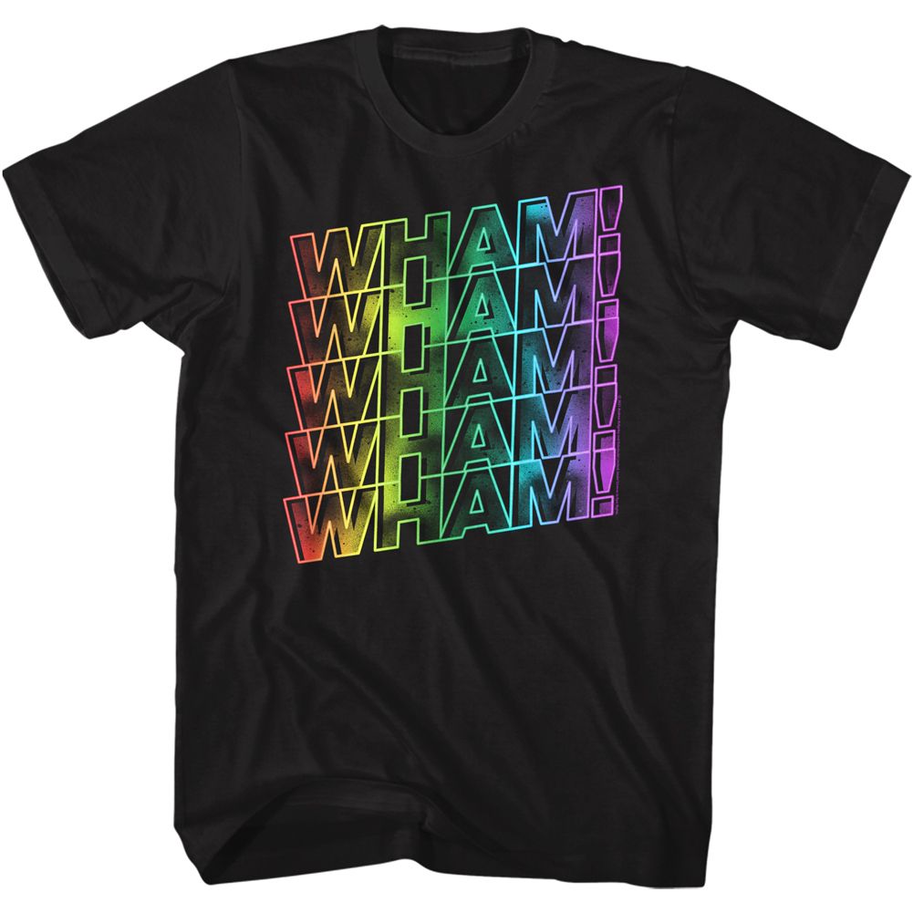 Wham - Rainbow Logos - Short Sleeve - Adult - T-Shirt - clothing by TeeHivey.com