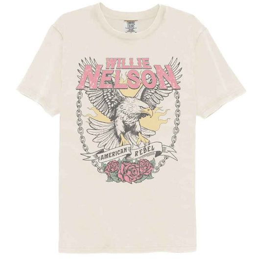 Willie Nelson - Eagle American Rebel - American Classics Adult Short Sleeve Comfort Color T-Shirt (Image 1)