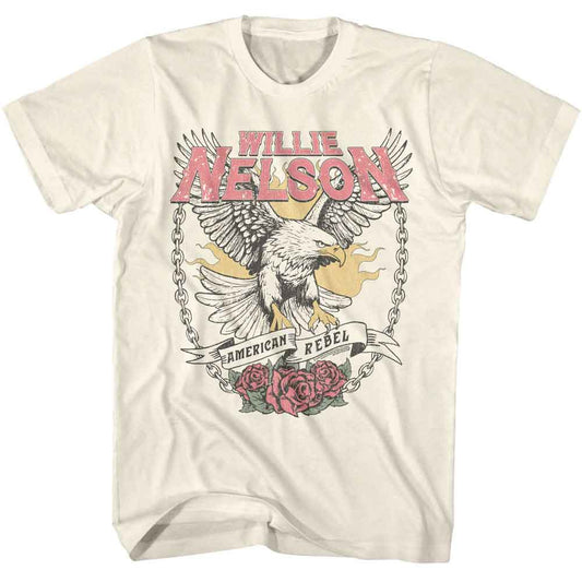 Willie Nelson - Eagle American Rebel - American Classics Adult Short Sleeve T-Shirt - clothing by TeeHivey.com (Image 1)