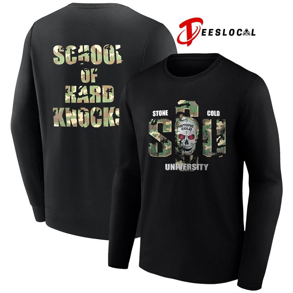 WWE Stone Cold school of hard knocks skull shirt