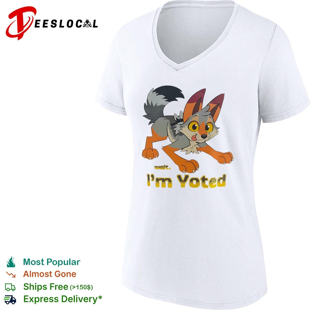 Wait I’m Voted Fox Character Furry shirt