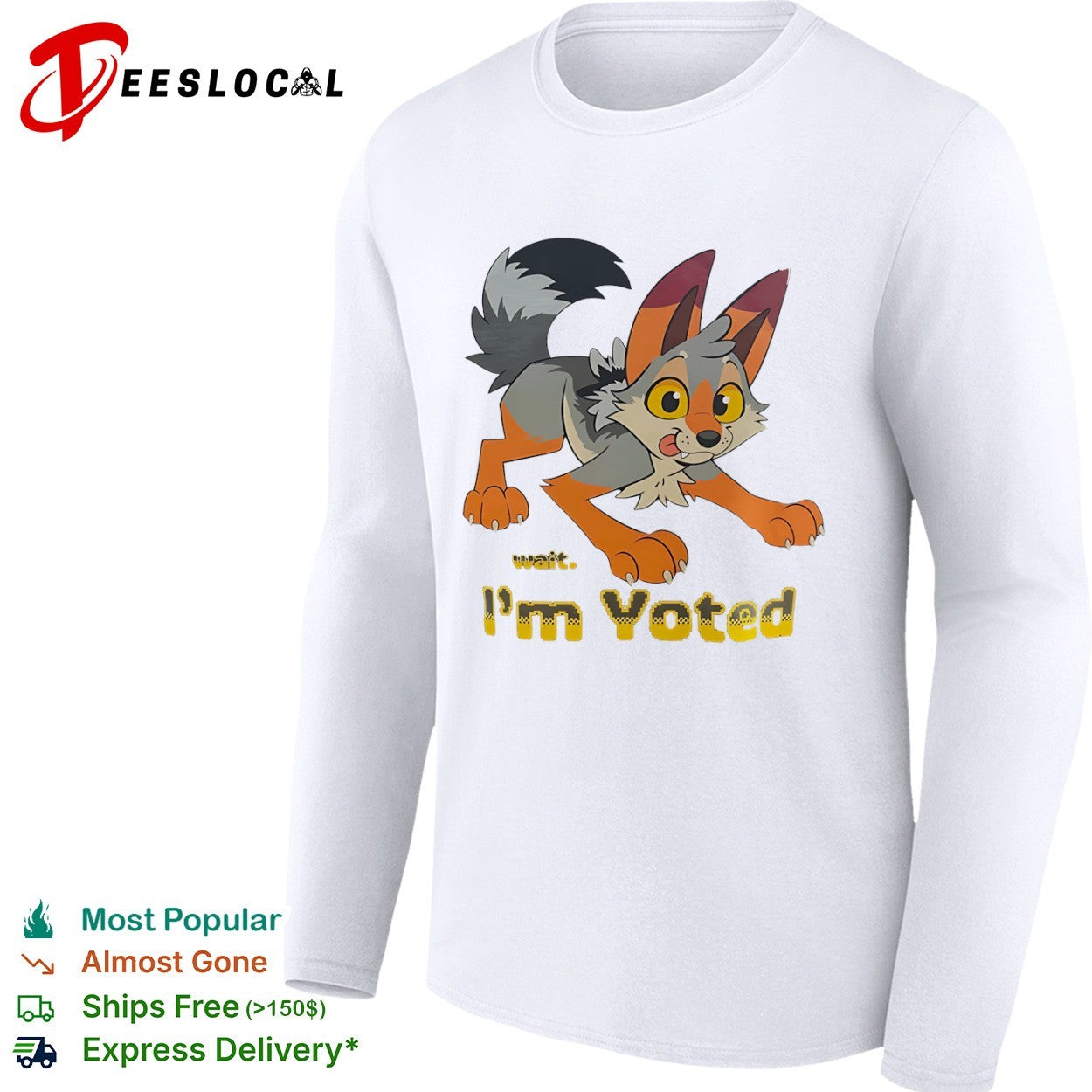 Wait I’m Voted Fox Character Furry shirt