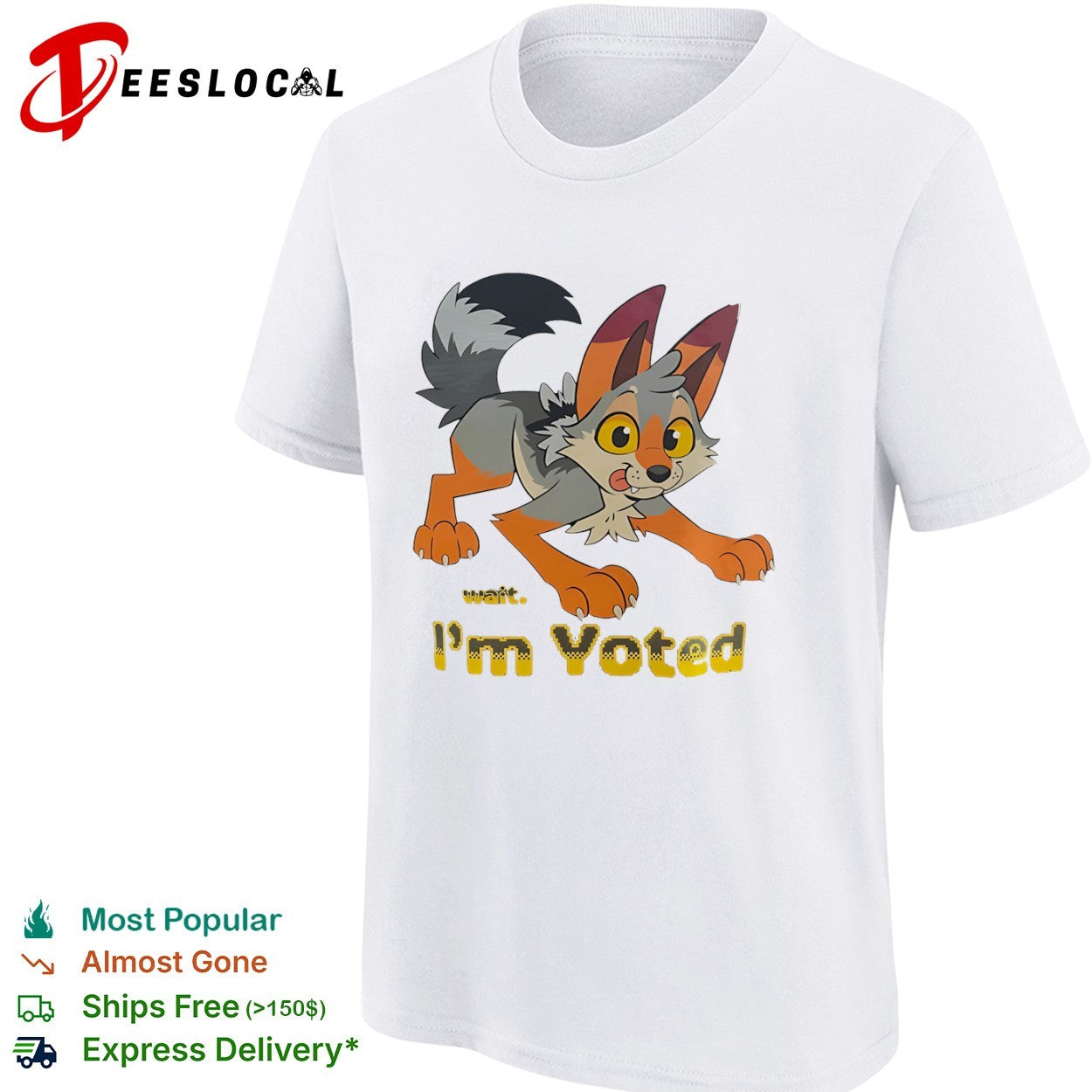 Wait I’m Voted Fox Character Furry shirt