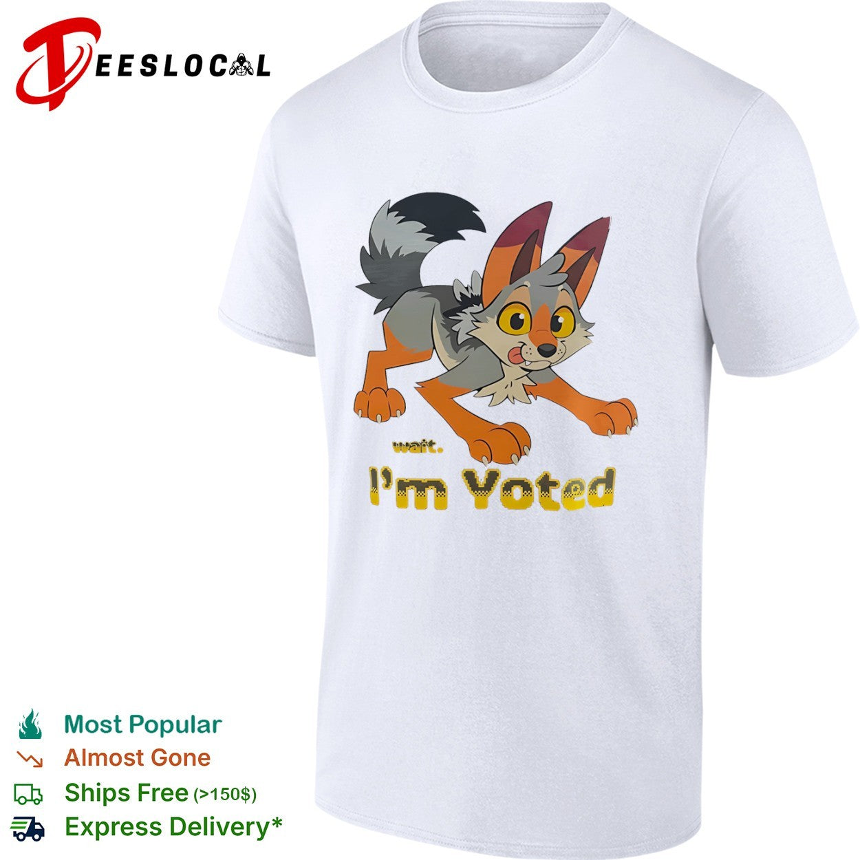 Wait I’m Voted Fox Character Furry shirt