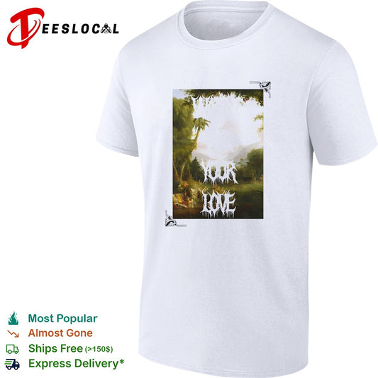 Waiting for your love Romantic Nature Landscape Painting Death Metal Font shirt