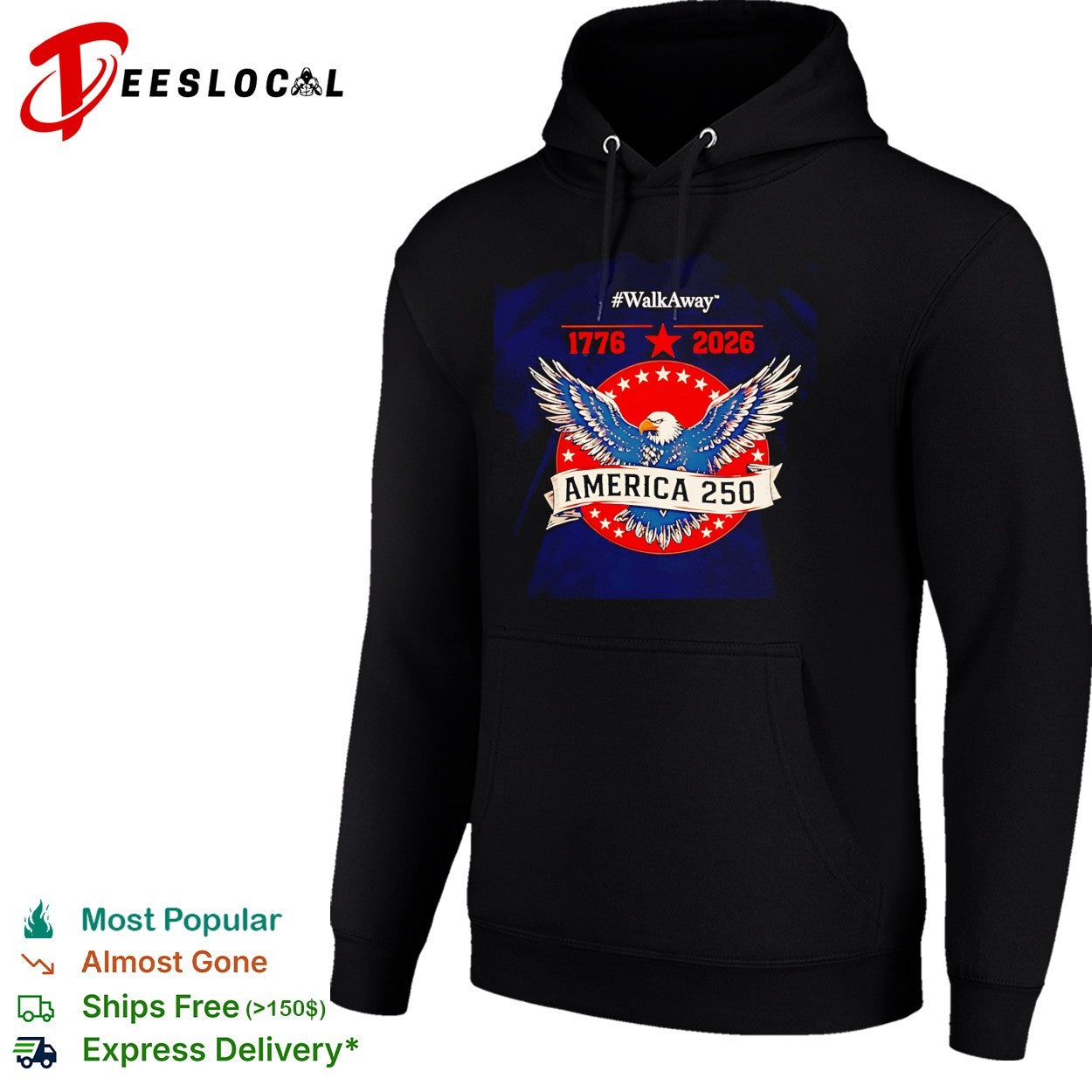 WalkAway America 250 1776 2026 Patriotic Eagle vintage shirt