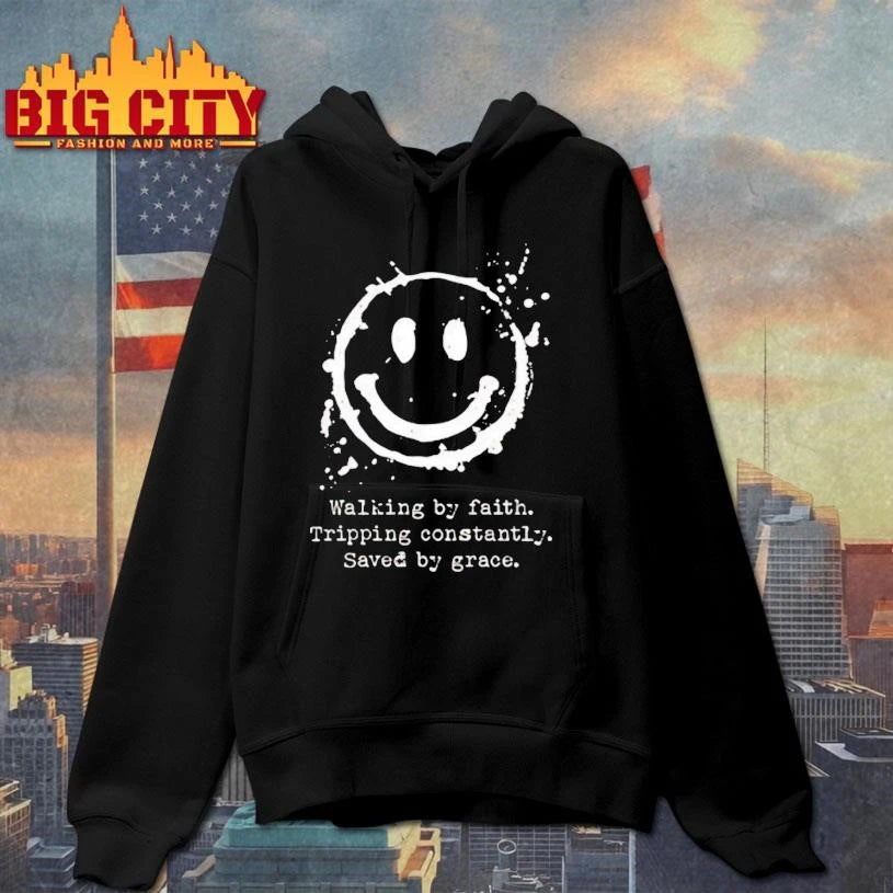 Walking By Faith Tripping Constantly Saved By Grace Shirt