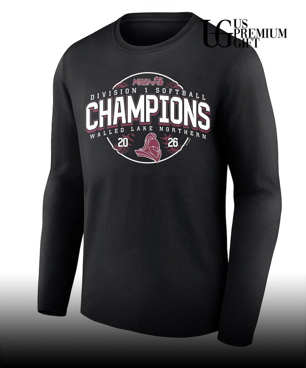 Walled Lake Northern MHSAA Softball D1 Champions 2026 shirt