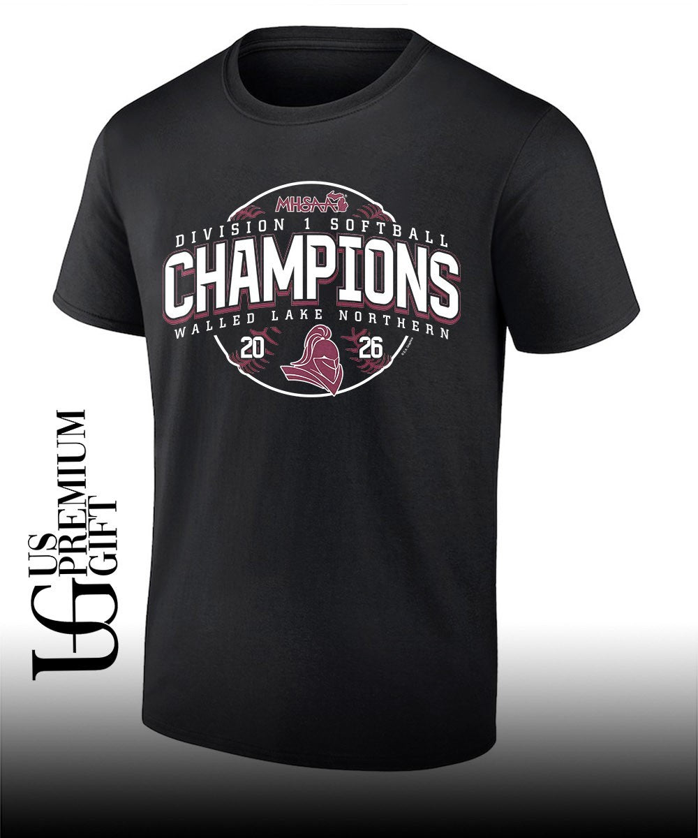 Walled Lake Northern MHSAA Softball D1 Champions 2026 shirt