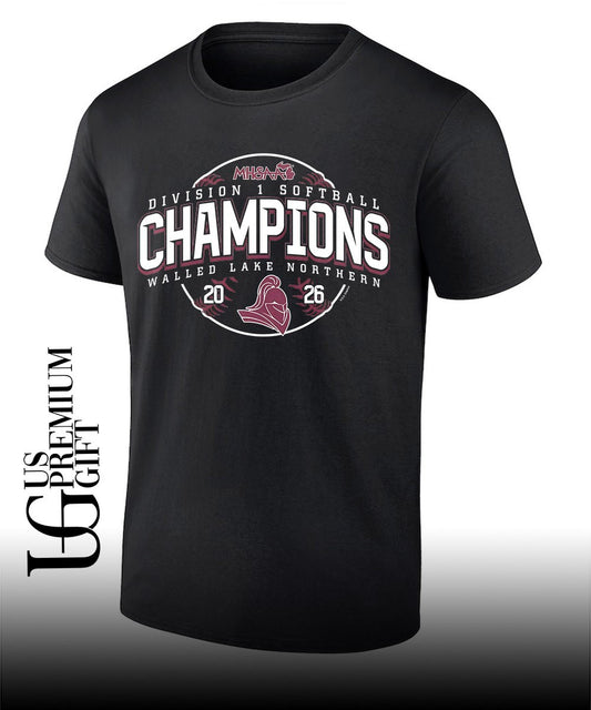 Walled Lake Northern MHSAA Softball D1 Champions 2026 shirt