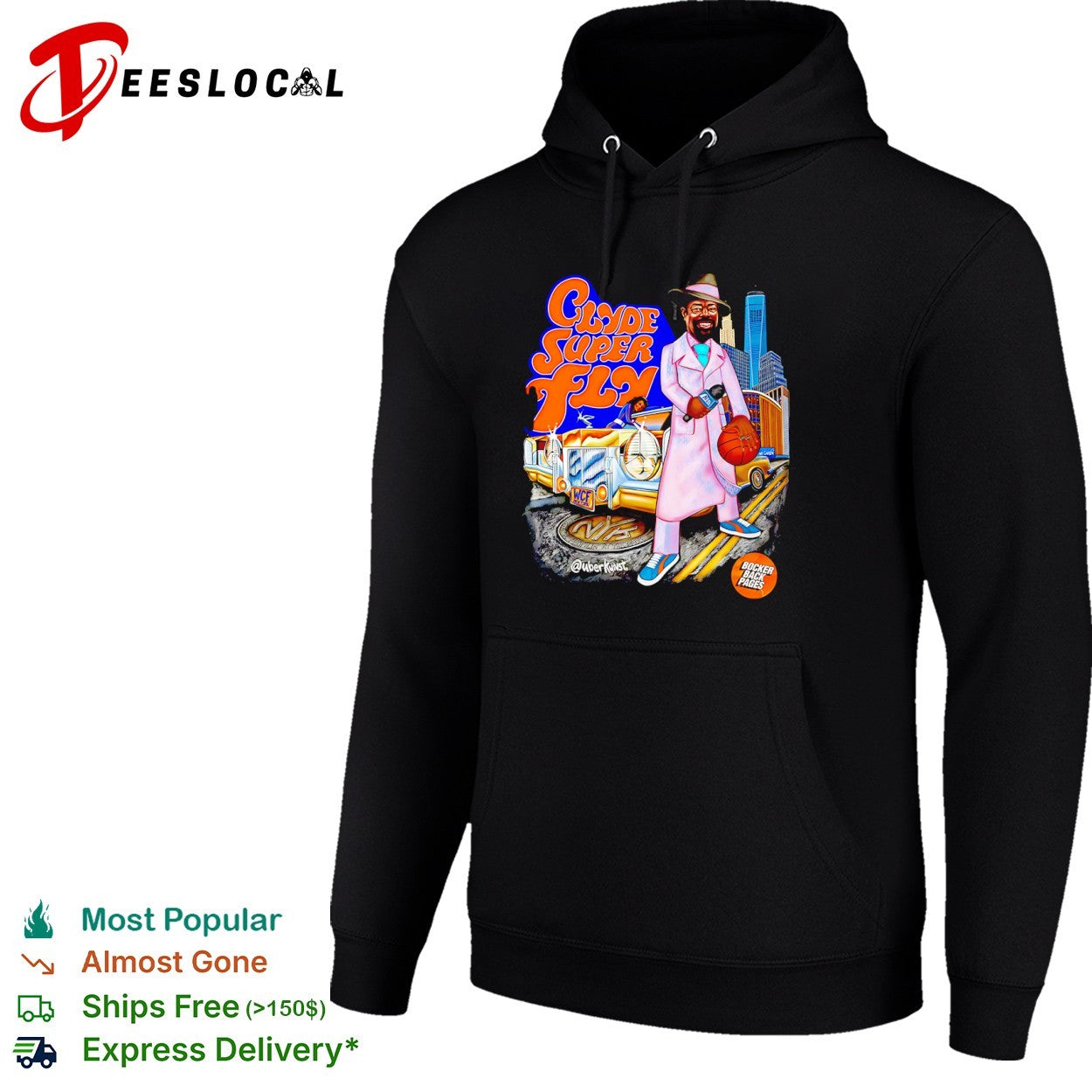 Walt Clyde Frazier New York Knicks Super Fly Clyde shirt