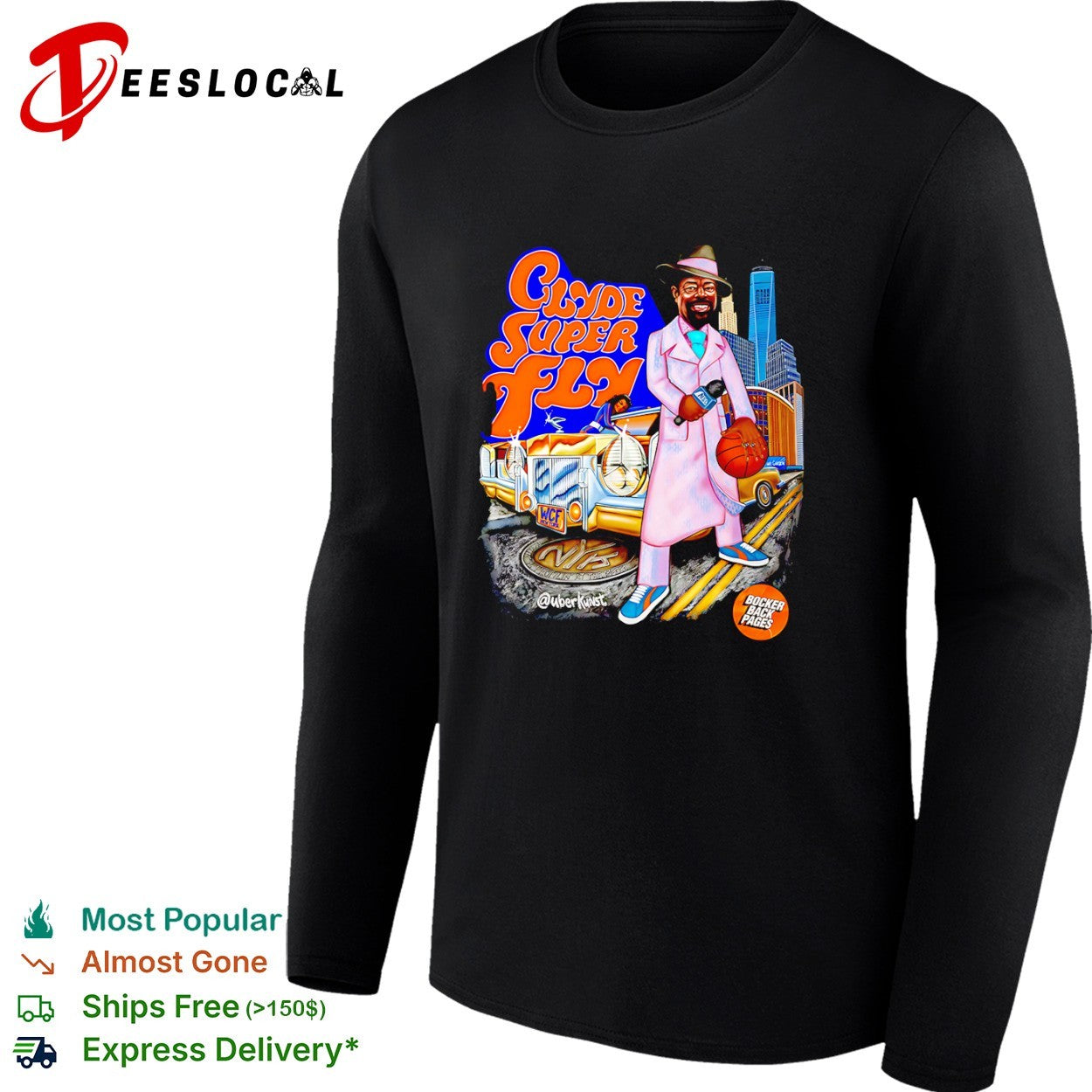 Walt Clyde Frazier New York Knicks Super Fly Clyde shirt