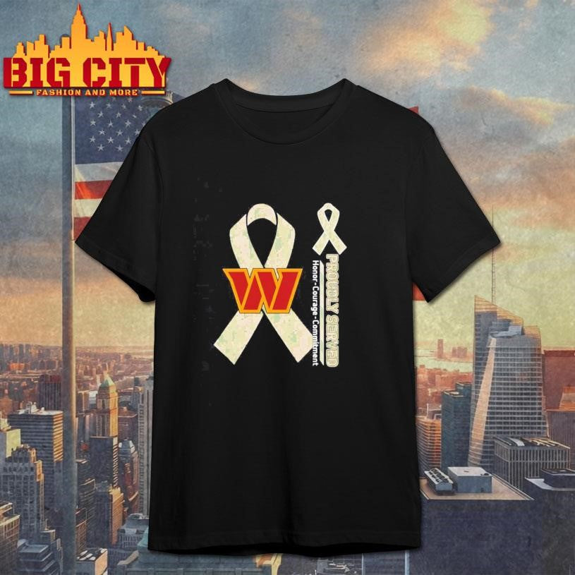 Washington Commanders Proudly Served Honor Courage Commitment Shirt
