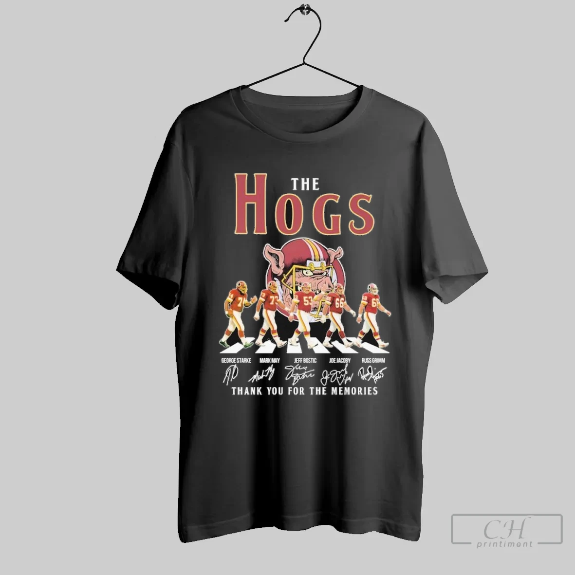 Washington Commanders The The Hogs Thank You For The Memories Road Abbey Signatures - clothing by TeeHivey.com