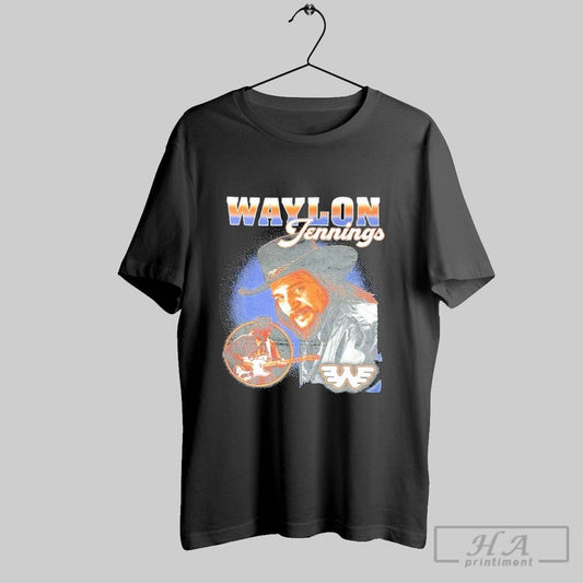 Waylon Jennings Double Pic T Shirts - clothing by TeeHivey.com