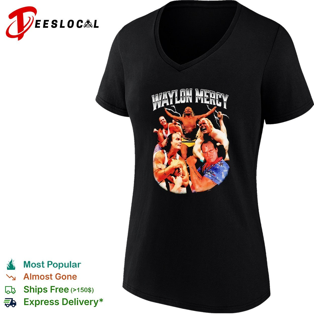 Waylon Mercy wrestler collage shirt