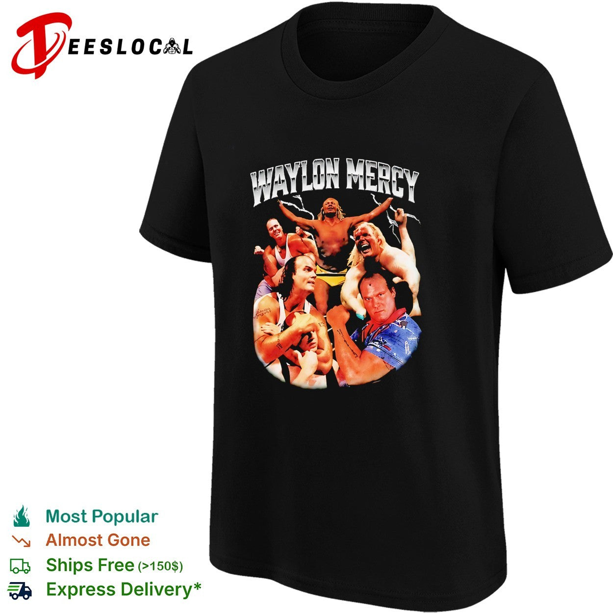 Waylon Mercy wrestler collage shirt