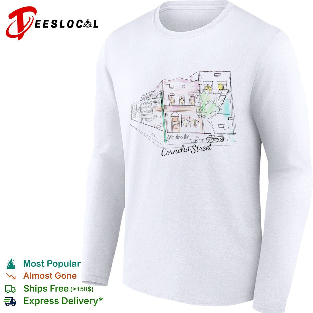 We bless the rains on Cornelia Street Taylor shirt