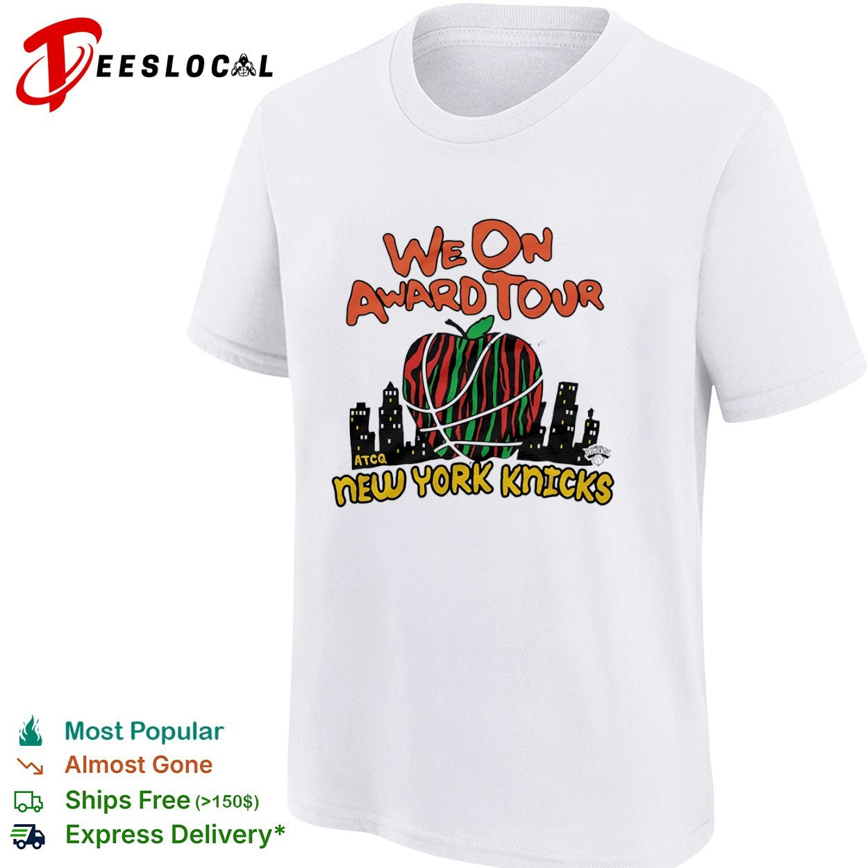 We on award tour New York Knicks A Tribe Called Quest Apple Basketball City shirt