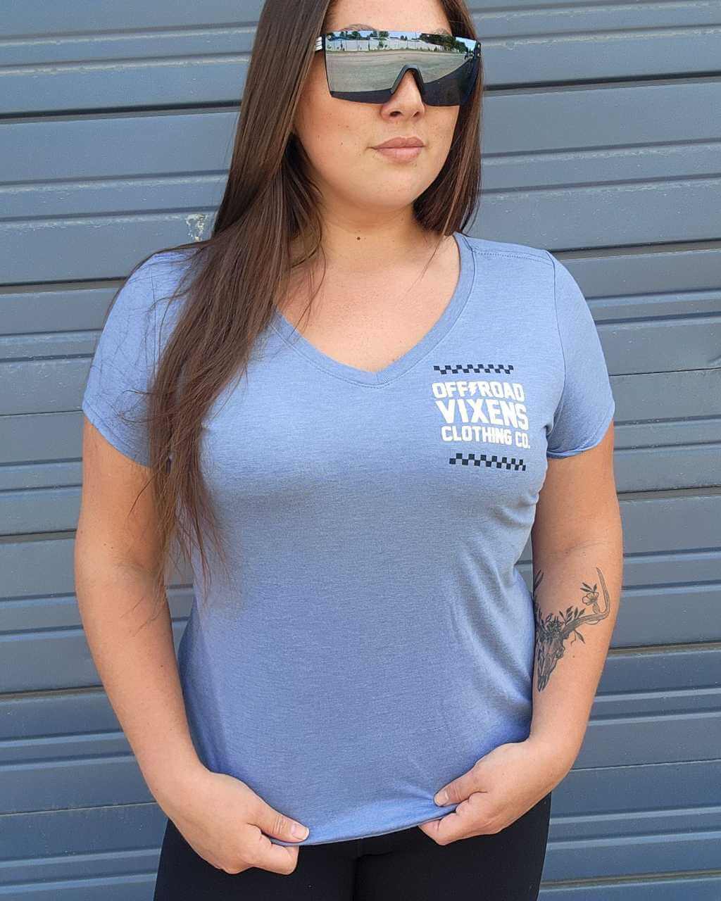 Bandana Ladies V Neck Tee - clothing by TeeHivey.com (Image 5)