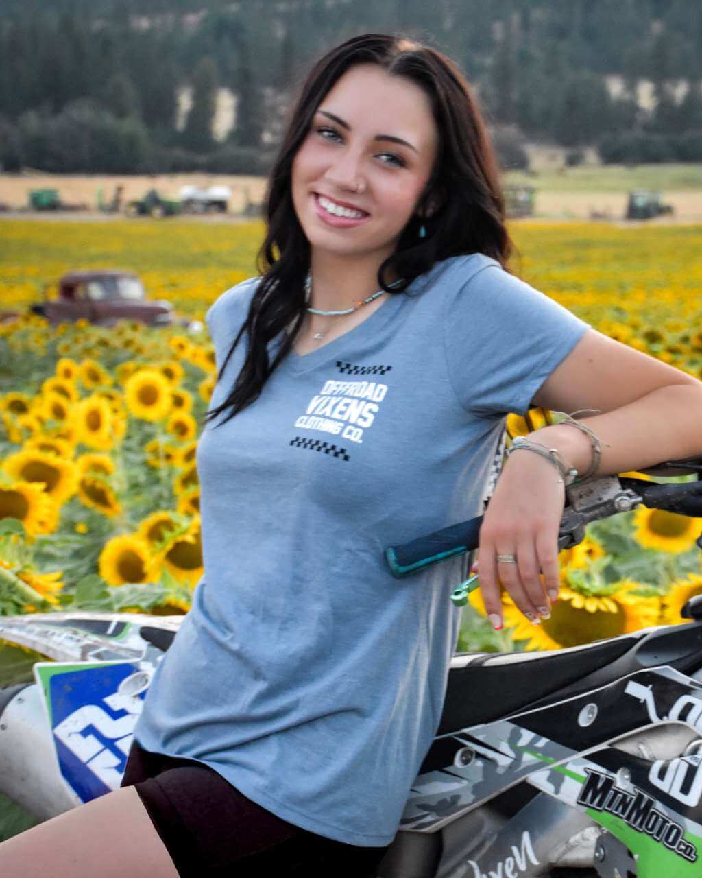 Bandana Ladies V Neck Tee - clothing by TeeHivey.com (Image 3)