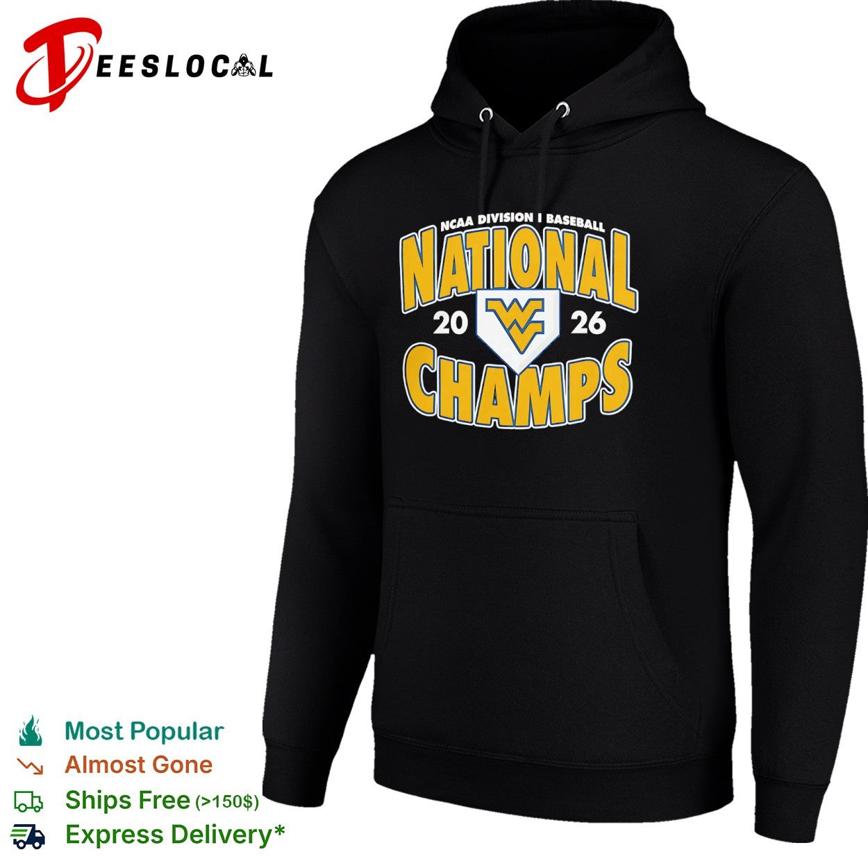 West Virginia Mountaineers 2026 NCAA Division I Baseball National Champs shirt