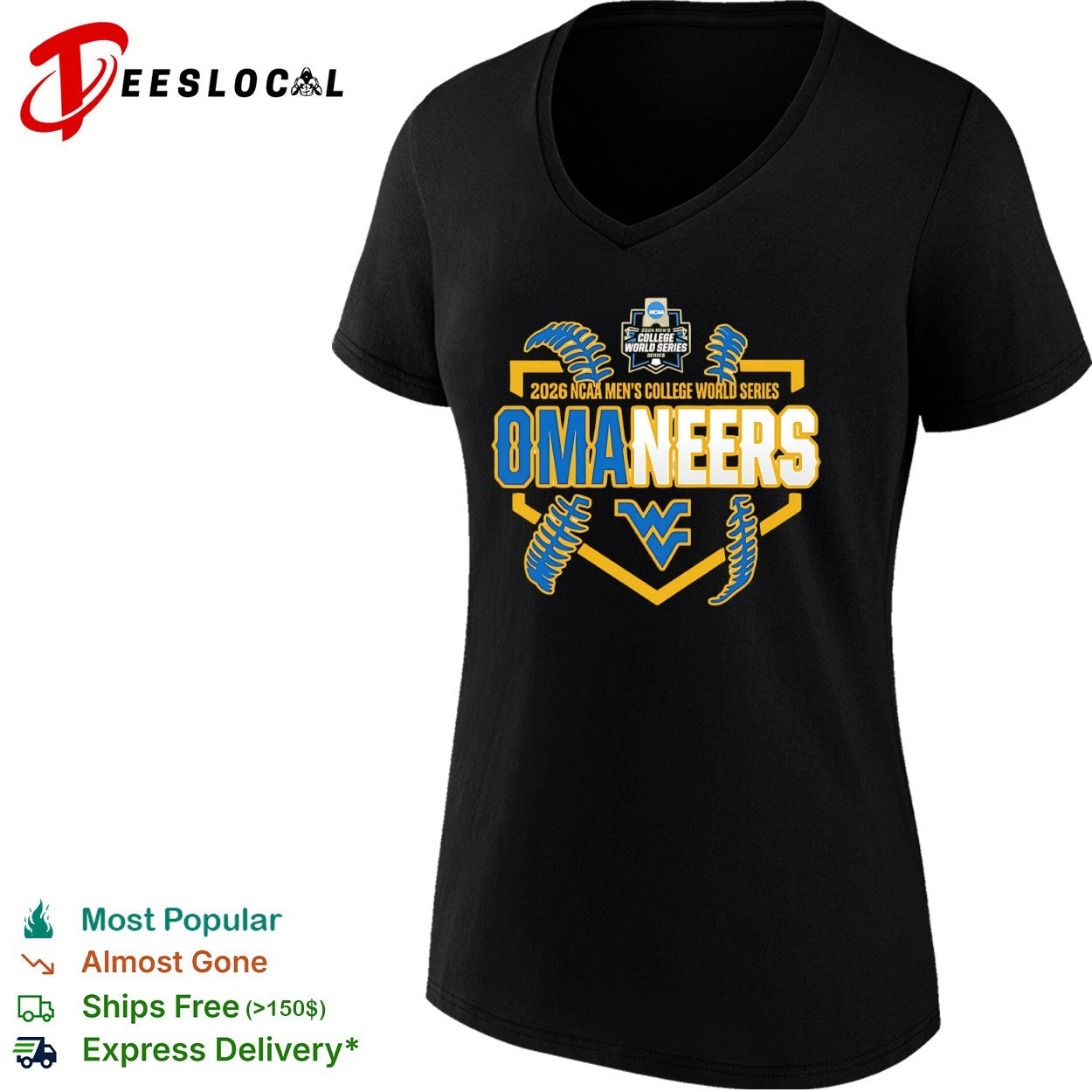 West Virginia Mountaineers 2026 NCAA Men’s College World Series OmaNeers shirt
