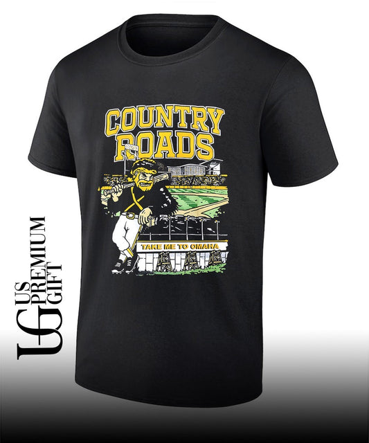 West Virginia Mountaineers Baseball NCAA Country Roads Take Me to Omaha 2026 mascot shirt