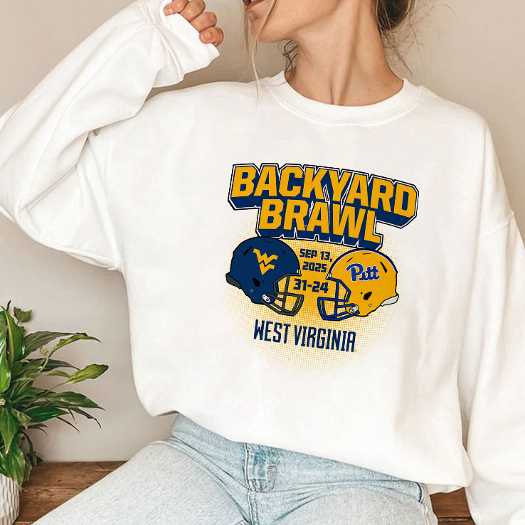 West Virginia Mountaineers Beat Pittsburgh Panthers 31-24 Backyard Brawl T Shirt
