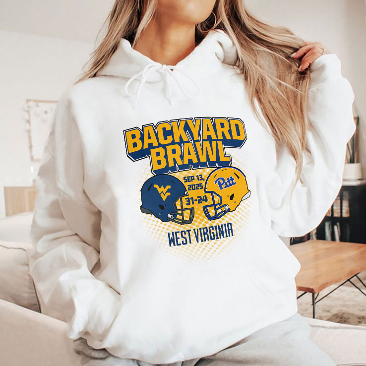 West Virginia Mountaineers Beat Pittsburgh Panthers 31-24 Backyard Brawl T Shirt