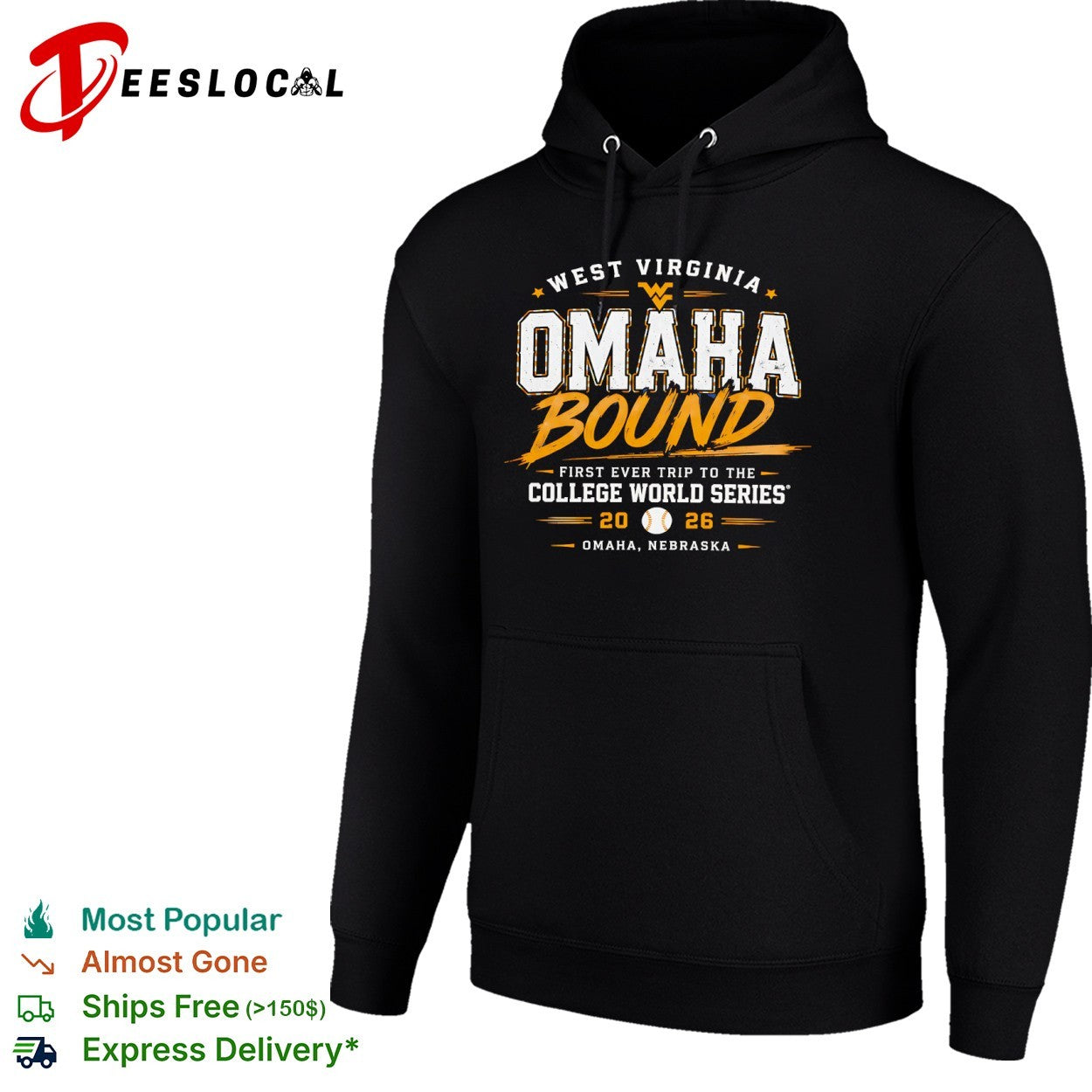 West Virginia Mountaineers Omaha Bound First Ever Trip to the College World Series shirt