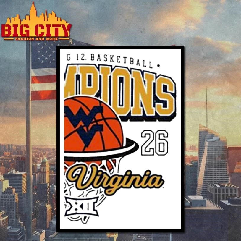 West Virginia Womens Big 12 Basketball Champions 2026 Shirt