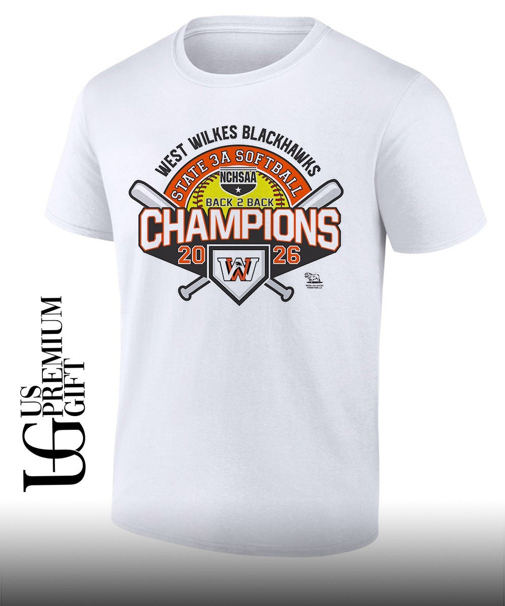 West Wilkes Blackhawks NCHSAA 3A Softball State Champions 2026 shirt