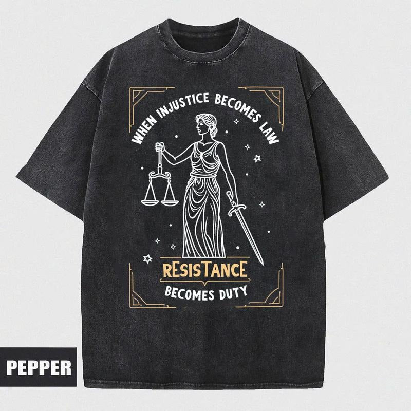 When Injustice Becomes Law Resistance Becomes Duty Shirt, Feminist Resistance Shirt, Social Justice Tshirt, Feminist Shirt, Feminist Gift