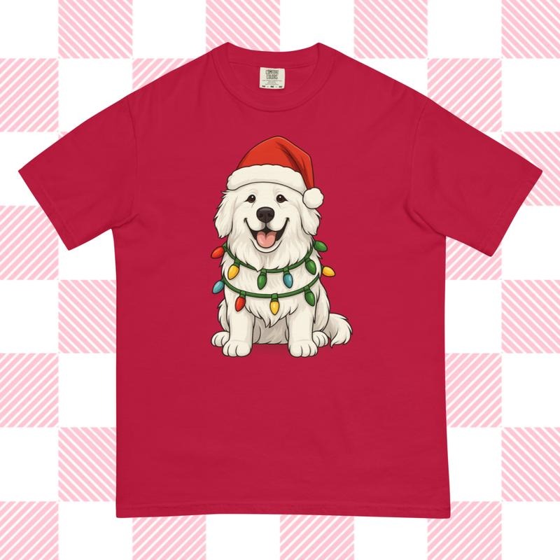 White Great Pyrenees Christmas Comfort Colors Shirt