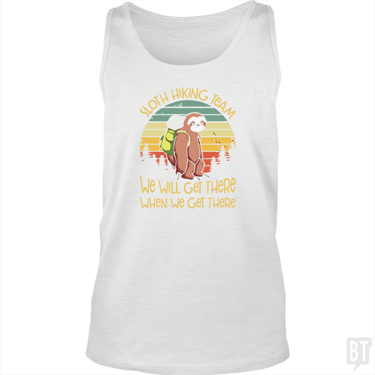 Funny Sloth Hiking Team Tank Top