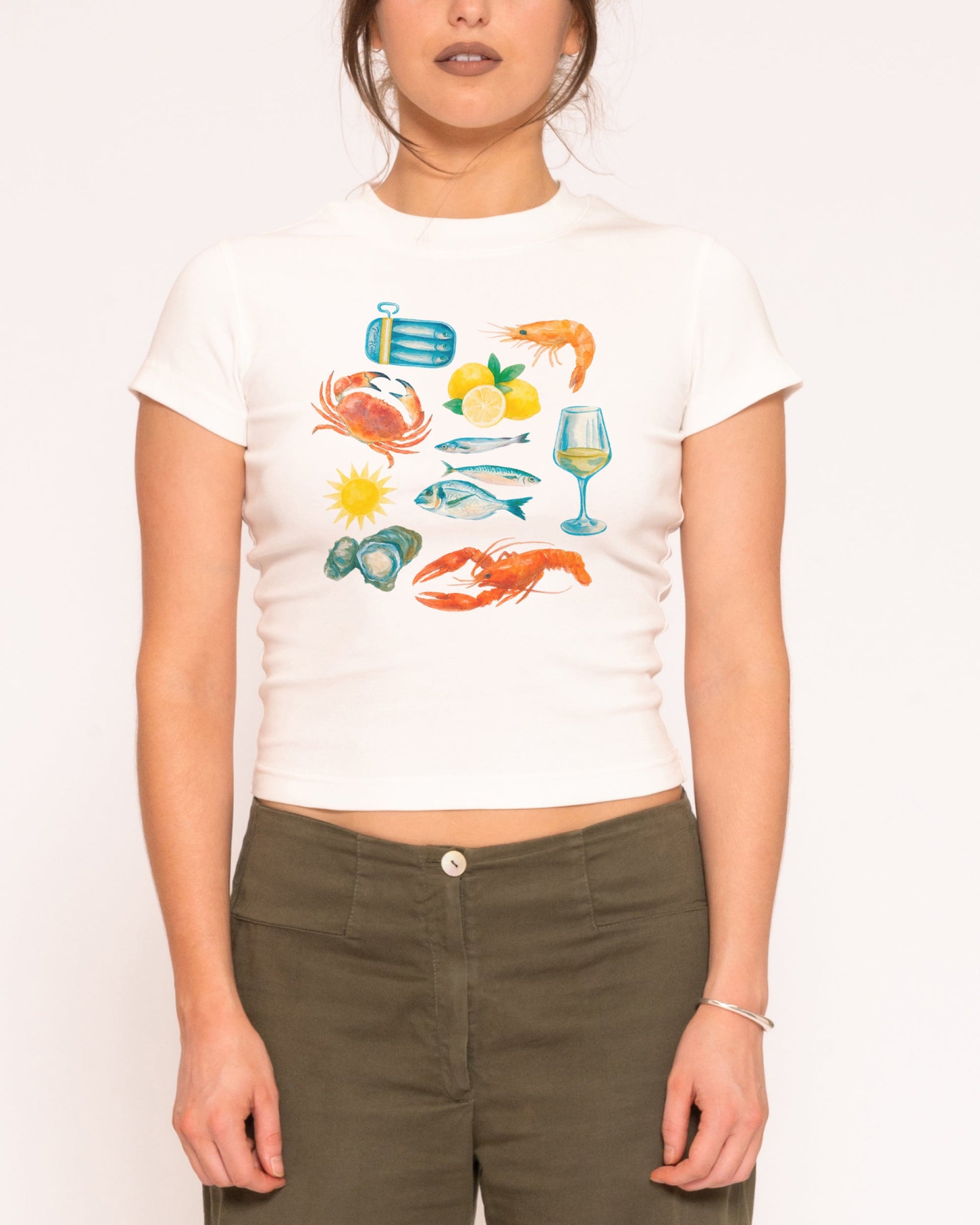 Seafood Platter Longline Baby Tee