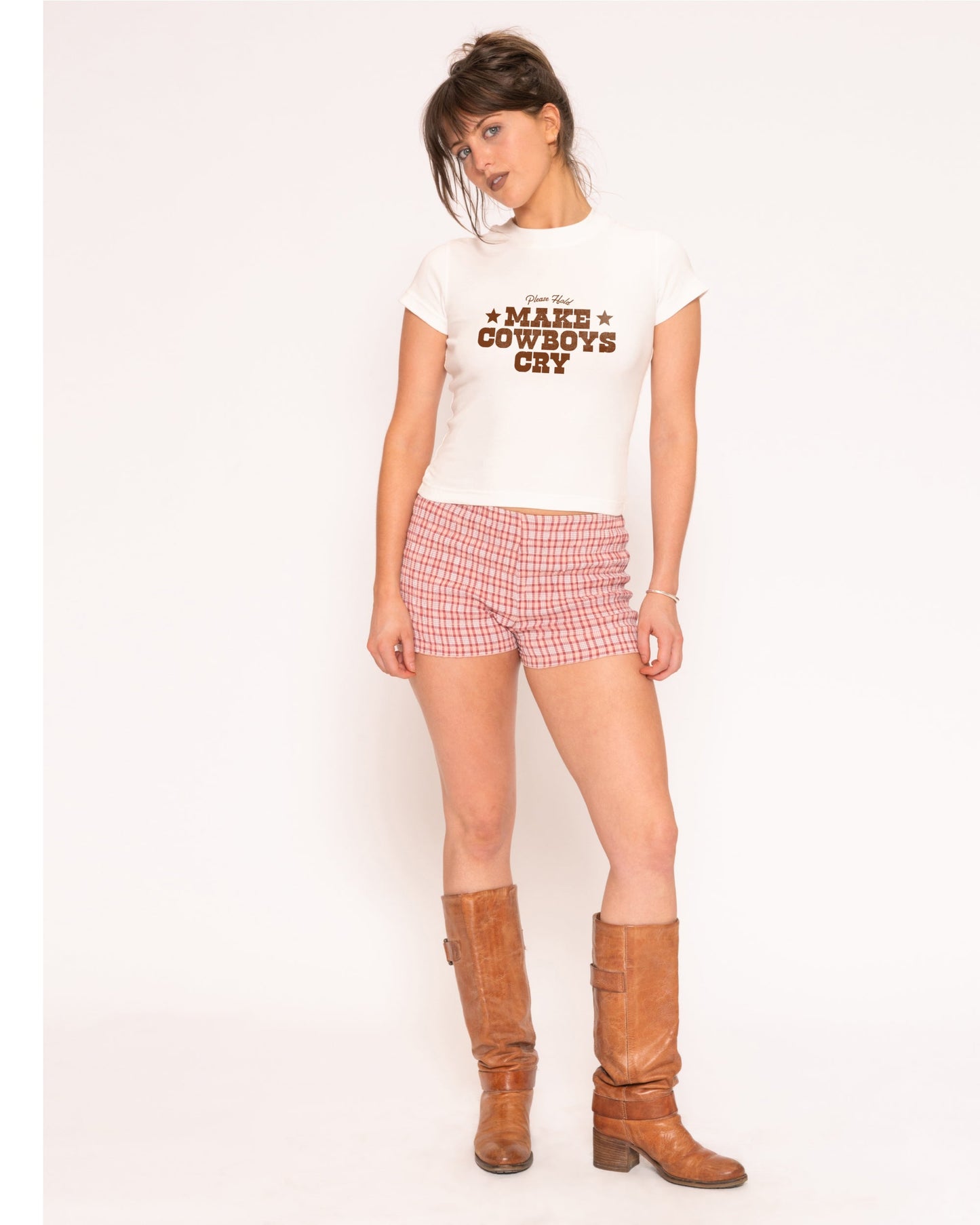Make Cowboys Cry Longline Baby Tee